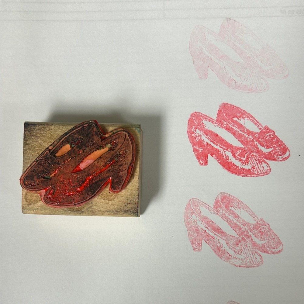 Source Unknown Red Shoe Stamp